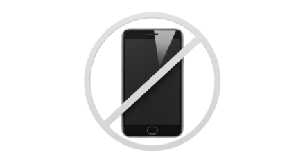 Isolated No Cell Phone Symbol Communication Ban