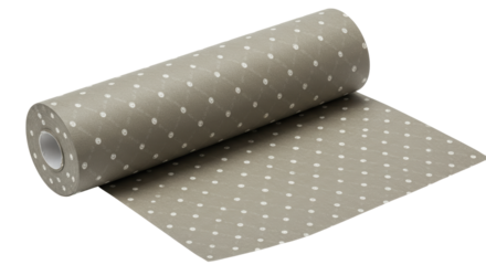 Isolated Roll of Decorative Patterned Wallpaper