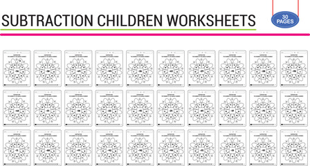 Subtraction Math Worksheets for Children