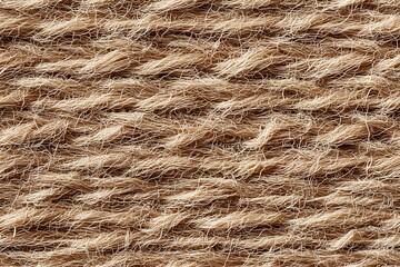 Fototapeta premium Seamless natural jute twine or rope, showcasing its textured fibers and earthy tones.