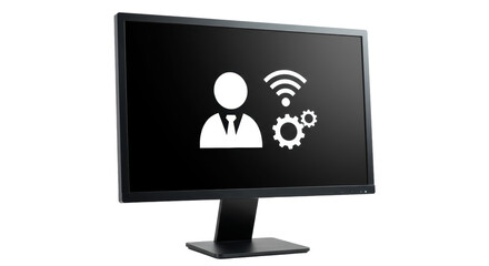 Isolated Monitor Displaying Profile Settings