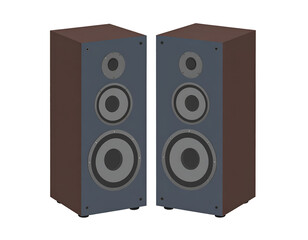 Fototapeta premium Stereo speakers in a vintage style