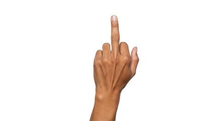 Isolated Middle Finger Gesture Offensive Hand Sign