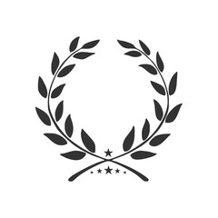 Laurel wreath vector isolated on white background