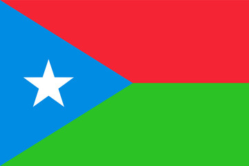 Balochistan flag, official colors and proportion correctly. National Ireland flag. Vector illustration.