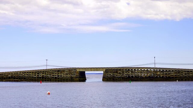The Bailey Island Bridge is a historic bridge in the town of Harpswell within Cumberland County in the state of Maine.