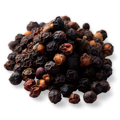 Obraz premium Pile of aromatic black peppercorns, a common spice used as a food ingredient