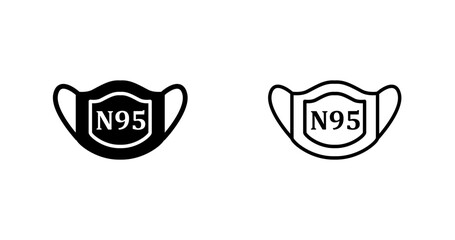 N95 mask Vector Icon