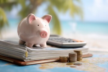 A budget plan for saving for a vacation and managing travel costs