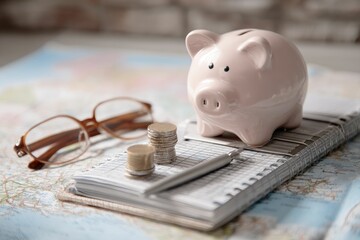 A budget plan for saving for a vacation and managing travel costs