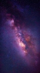 Fototapeta premium Majestic Milky Way Galaxy Shines Brightly in Night Sky Purple Hues Cosmic Wonder Astrophotography Scenic View Space Exploration Universe