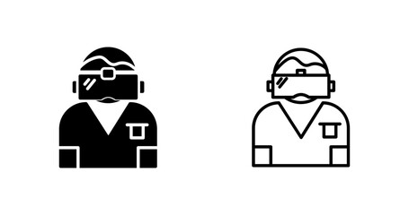 Fototapeta premium Augmented Reality Headset Vector Icon