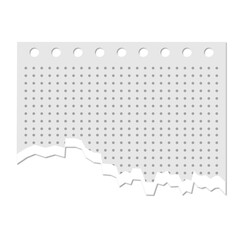 Ripped pieces of white color paper. Ripped paper strips. Vector illustration