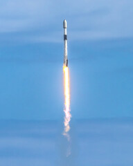 Rocket Launch High in the Sky heading to Space