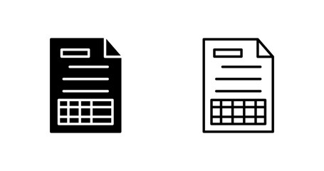 Spreadsheet Vector Icon
