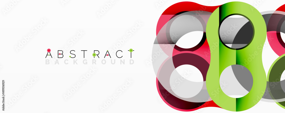 Poster colorful overlapping circles create modern abstract design. bright hues blend, forming dynamic visua