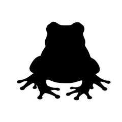 Obraz premium Simple Silhouette of a Frog in a Full View