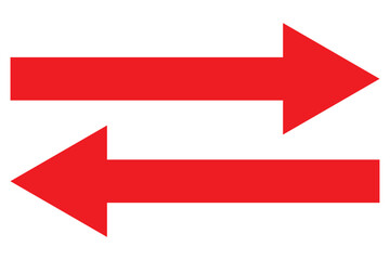 Set of long arrow vector, icon. Black horizontal double side arrow. Straight long arrow vector icon set. Long arrows left and right in flat style. Long arrow silhouette, symbol, icon design
