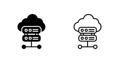 Cloud Server Vector Icon