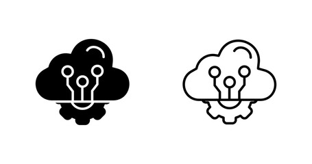 Fototapeta premium Cloud Infrastructure Vector Icon