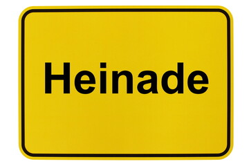 Illustration eines Ortsschildes der Gemeinde Heinade in Niedersachsen
