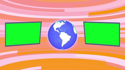 news background with globe