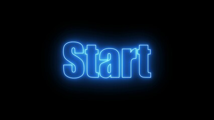 neon start text