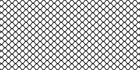 Black metal mesh seamless pattern vector illustration. Metal grid pattern. Silhouette Steel wire Chain link Fence Pattern. vector ilusration