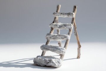 A symbolic ladder representing steps toward healing