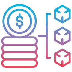 Obraz premium Stacked Currency Icon