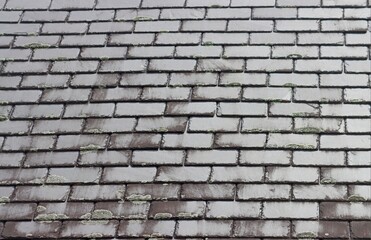 Dark grey slate roof tiles