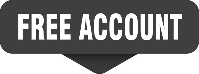 free account sticker. free account sign on transparent background