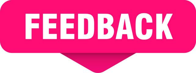feedback sticker. feedback sign on transparent background