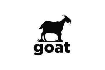 Goat Silhouette logo Vector Stock 
