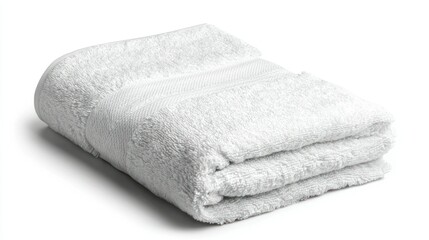 Crisp and clean: A neatly folded white towel exudes freshness and purity