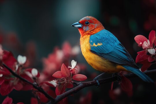 Taking photos of colorful birds on a solo nature walk