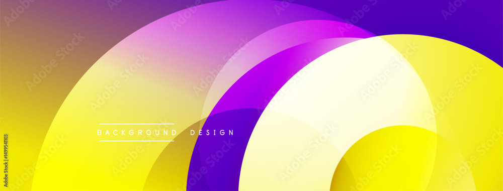 Leinwandbilder Abstract colorful layers create dynamic visual effect. Gradient hues blend, forming modern background design. Smooth shapes overlap.
