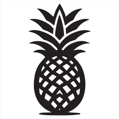 Fototapeta premium Pineapple Vector art illustration with leaves