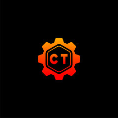 CT Initials Tech Logo Vector Art  Icons  and Graphics