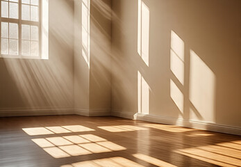 Soft sunlight entering a sacred room, casting gentle shadows. This minimalist photo reflects the quiet strength of spiritual awakening - ideal for wellness, yoga
