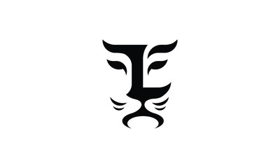Fototapeta premium Lion logo, letter L with lion's head logo