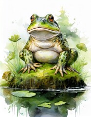 Ochsenfrosch im Sumpf