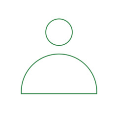 Doodle profile user contact plus circle illustration Icon that can be used for sticker, book, mandala, scrapbook, icon, decorative, etc. with aesthetic colorful green color