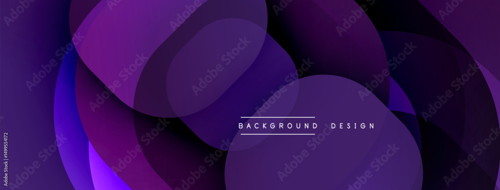 Leinwandbilder Abstract purple layers create dynamic flow. Modern design features overlapping shapes, gradients, smooth transitions. Minimalist aesthetic.