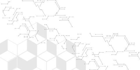 Geometric hexagon abstract background with simple polygonal elements. Medical, business, technology or science design.