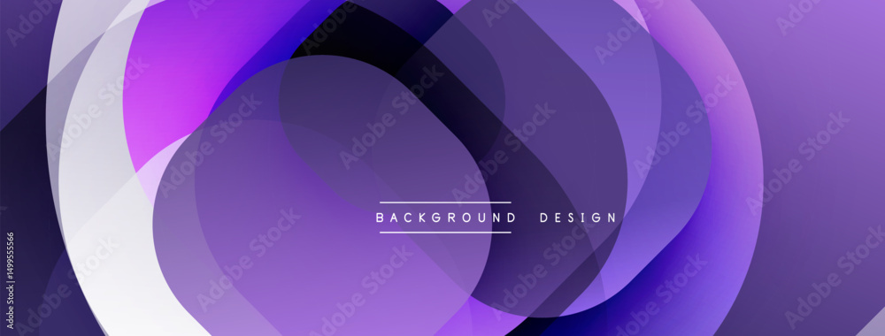 Leinwandbilder Abstract purple design features flowing layers, creating dynamic visual effect. Modern background suitable for various projects.