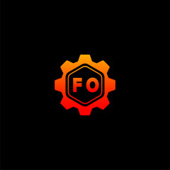 FO Initials Tech Logo Vector Art  Icons  and Graphics