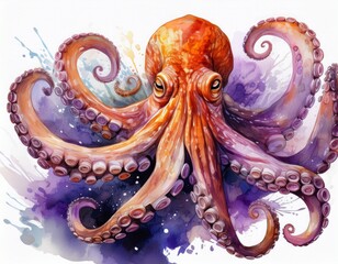 Obraz premium Oktopus mit ausgebreiteten Armen