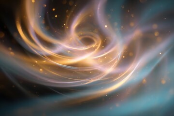 Fototapeta premium Swirling light patterns in soft hues for enchanting backgrounds and design inspirations