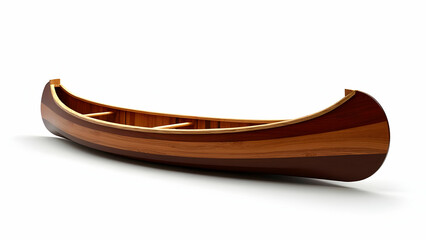 Wood Species Symphony: Multi-Tone Wooden Canoe with Dramatic Grain Contrast Patterns